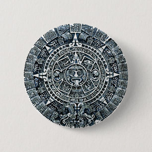 Mayan Calendar/Maya Kalender Ronde Button 5,7 Cm