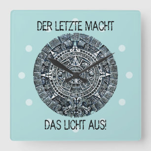 Mayan Calendar/Maya Kalender Vierkante Klok