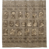 Mayan Calendar Month glyphs Douchegordijn (Voorkant)