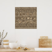 Mayan Calendar Month glyphs Poster (Keuken)