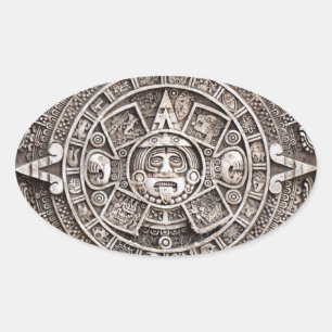 Mayan Calendar Ovale Sticker