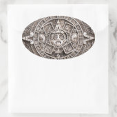 Mayan Calendar Ovale Sticker (Tas)