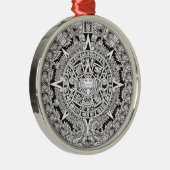 Mayan Calendar Premium kerstversiering Metalen Ornament (Rechts)