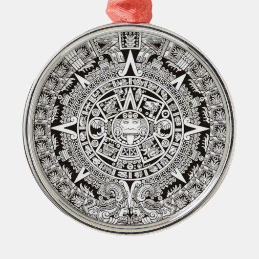 Mayan Calendar Premium kerstversiering Metalen Ornament (Voorkant)