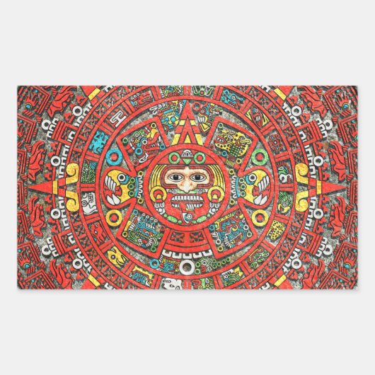 Mayan Calendar Rechthoekige Sticker (Voorkant)