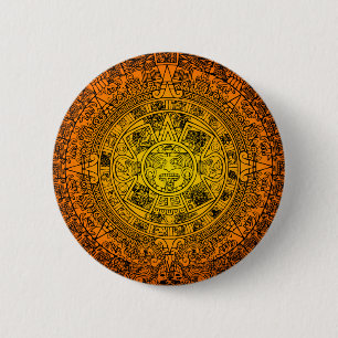 Mayan Calendar Ronde Button 5,7 Cm