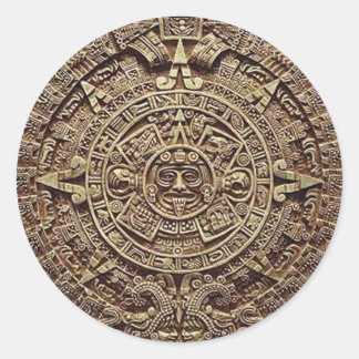 Mayan Calendar Stone 12.21.2012 Ronde Sticker