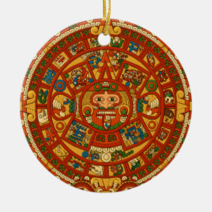 "Mayan Calendar Stone" Keramisch Ornament