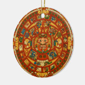 "Mayan Calendar Stone" Keramisch Ornament (Links)