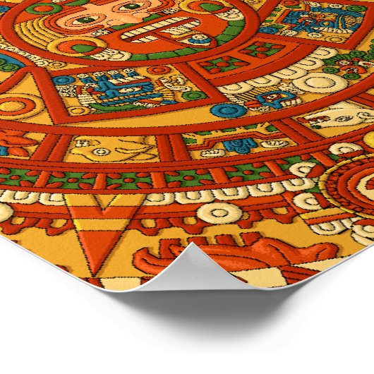 "Mayan Calendar Stone" Poster (Hoek)