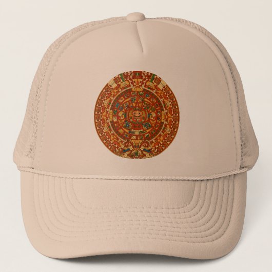 "Mayan Calendar Stone" Trucker Pet (Voorkant)