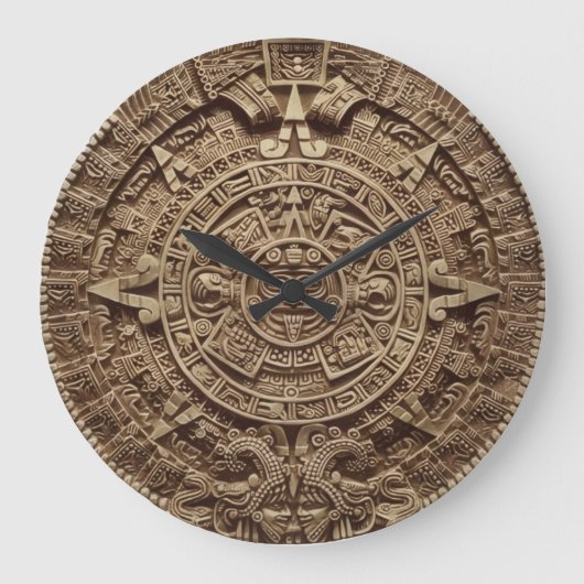Mayan Calendar Wall Clock Grote Klok (Voorkant)