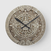 Mayan Calendar Wall Clock Ronde Klok (Voorkant)
