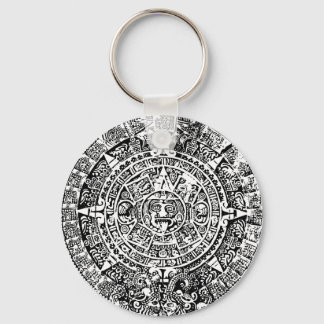 Mayan Calendar White Sleutelhanger