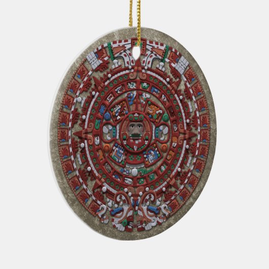 Mayan Calender Keramisch Ornament (Rechts)