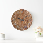 Mayan Carved Metal Aztec Mexican Art History Clock Grote Klok (Huis)