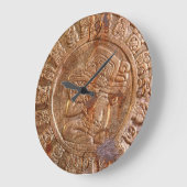 Mayan Carved Metal Aztec Mexican Art History Clock Grote Klok (Hoek)