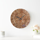 Mayan Carved Metal Aztec Mexican Art History Clock Grote Klok (Huis)