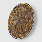 Mayan Carved Stone Aztec Mexican Art History Clock Grote Klok (Hoek)