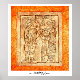 Mayan Carvings Foto reeks #2 Poster
