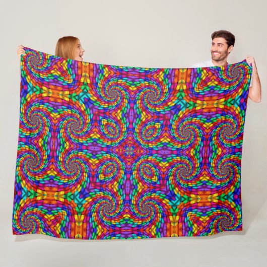 Mayan Dragon Fiesta Fleece Deken (In situ)