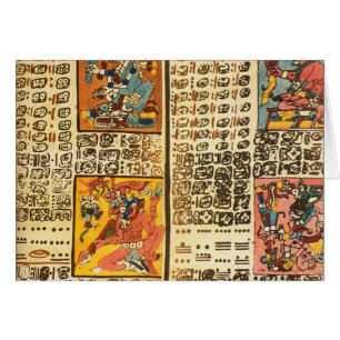 Mayan Dresden Codex-fragmenten