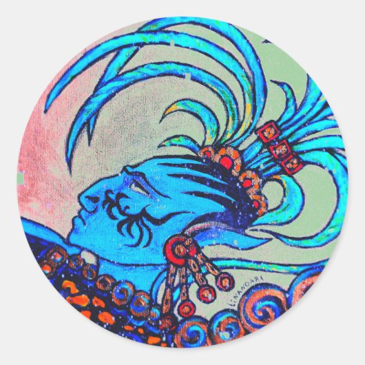 Mayan Elf: Defiance Ronde Sticker (Voorkant)