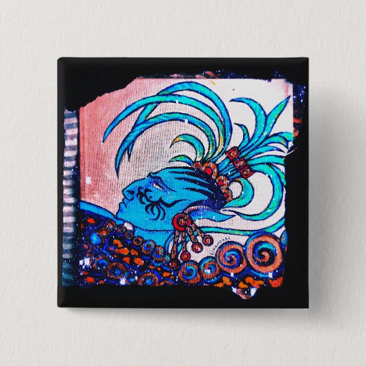 Mayan Elf: Defiance Vierkante Button 5,1 Cm (Voorkant)