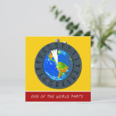 Mayan End of the World Stopwatch Party Invitation Kaart (Staand voorkant)
