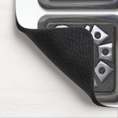 Mayan Glyphs-black en Silver Muismat (Hoek)