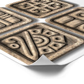 Mayan Glyphs-stone Poster (Hoek)