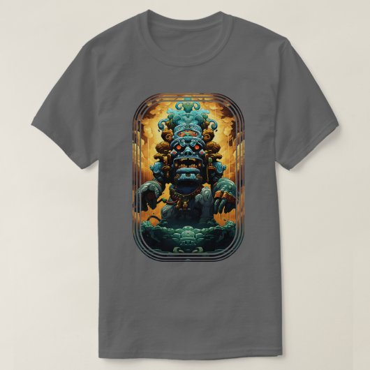 Mayan God Beeld T-shirt (Design voorkant)