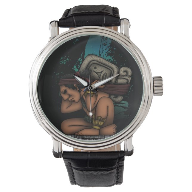 Mayan God Horloge (Voorkant)