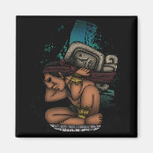 Mayan God Magneet (Voorkant)