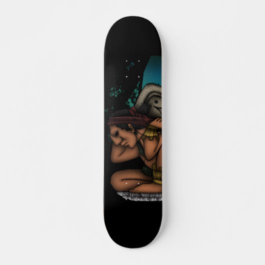 Mayan God Persoonlijk Skateboard (Voorkant)