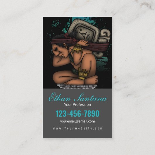 Mayan God Visitekaartje (Achterkant)