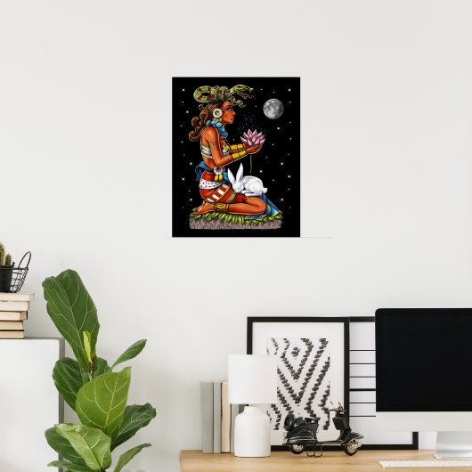Mayan Goddess Ixchel Poster (Thuiskantoor)