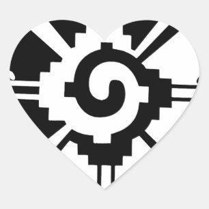 Mayan godheid symbool Hunab Ku Hart Sticker