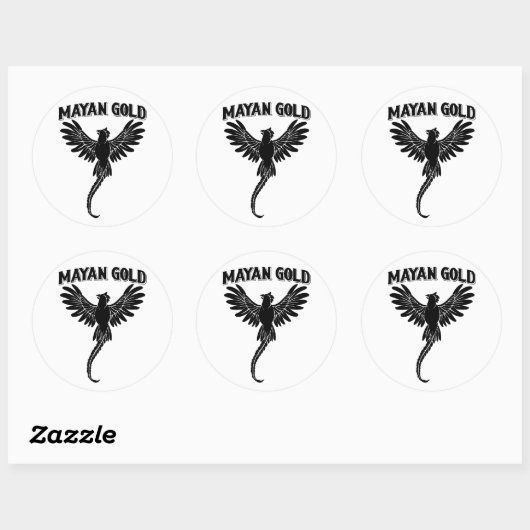Mayan Gold Quetzal Sticker (Vel)