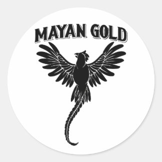 Mayan Gold Quetzal Sticker