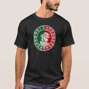 Mayan Haab Calendar Mexican Flag T-shirt
