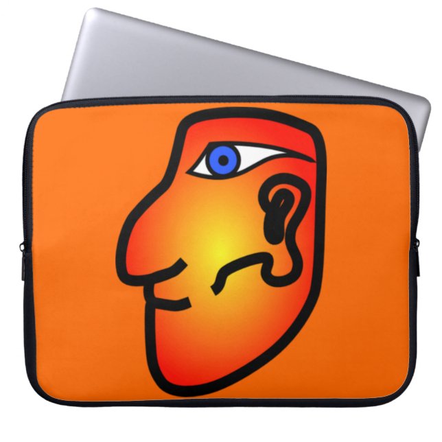 Mayan Head Laptop Hoes (Voorkant)