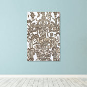 Mayan heerser Pakal Kim de astronaut verpakt doek Canvas Afdruk (Insitu (Houten vloer))