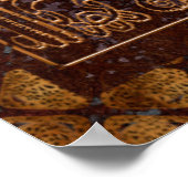 Mayan Hieroglyphics Panel Folie Folk Art Poster (Hoek)