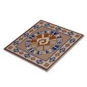 Mayan Hunab Ku Celestial Ceramic Tile Tegeltje (Zijkant)