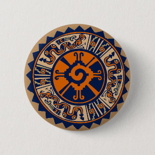 Mayan Hunab Ku Ronde Button 5,7 Cm