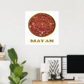 Mayan Indiase kunst Poster (Thuiskantoor)