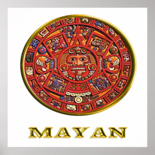 Mayan Indiase kunst Poster