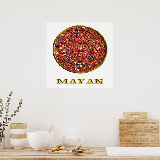 Mayan Indische kunst Poster (Keuken)