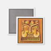Mayan Inn Guatamala Travel Poster Magneet (Voorkant / Achterkant)
